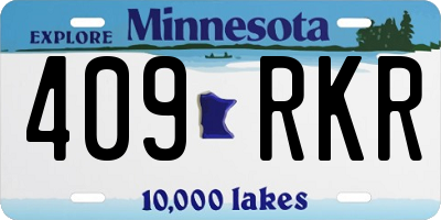 MN license plate 409RKR