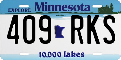 MN license plate 409RKS