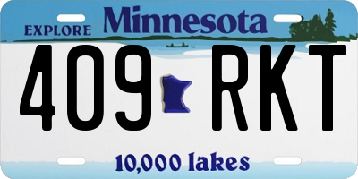 MN license plate 409RKT