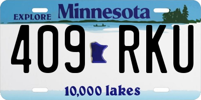 MN license plate 409RKU
