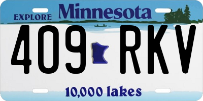 MN license plate 409RKV