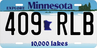 MN license plate 409RLB