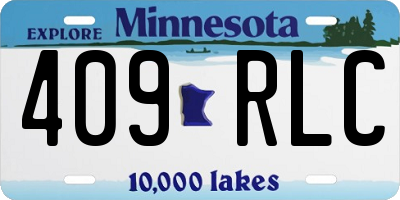 MN license plate 409RLC