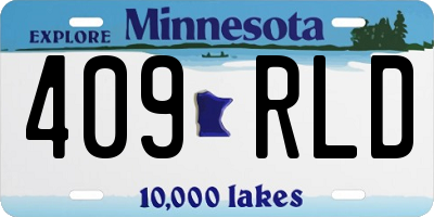 MN license plate 409RLD