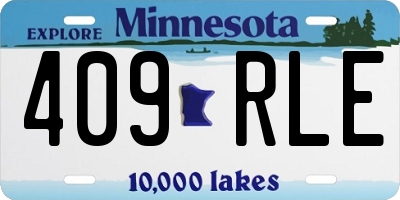 MN license plate 409RLE
