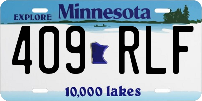 MN license plate 409RLF
