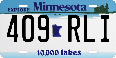 MN license plate 409RLI