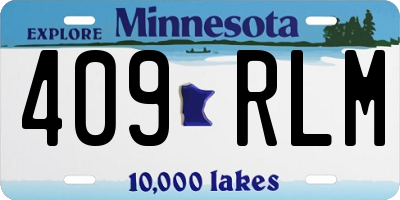 MN license plate 409RLM