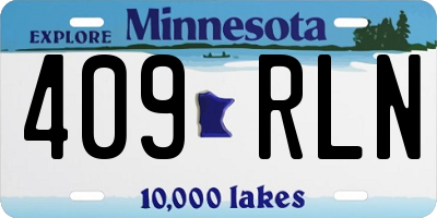 MN license plate 409RLN