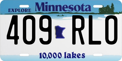 MN license plate 409RLO