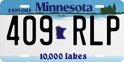 MN license plate 409RLP