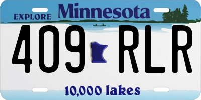 MN license plate 409RLR