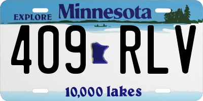 MN license plate 409RLV
