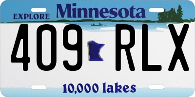 MN license plate 409RLX