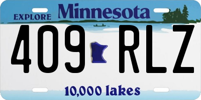 MN license plate 409RLZ