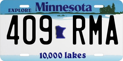 MN license plate 409RMA