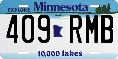 MN license plate 409RMB