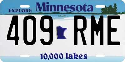 MN license plate 409RME