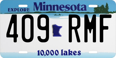 MN license plate 409RMF