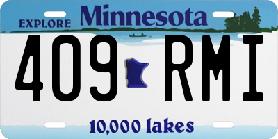 MN license plate 409RMI