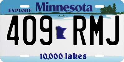 MN license plate 409RMJ