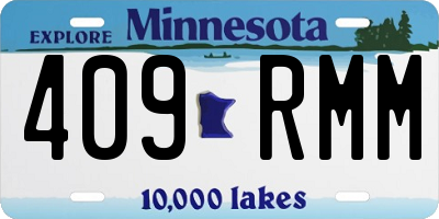 MN license plate 409RMM