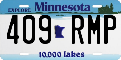 MN license plate 409RMP