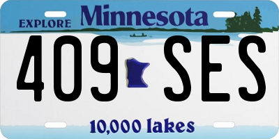MN license plate 409SES