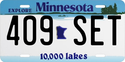 MN license plate 409SET