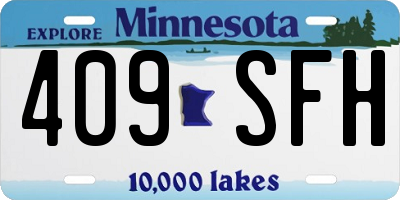 MN license plate 409SFH