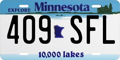 MN license plate 409SFL