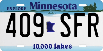 MN license plate 409SFR