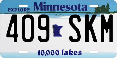 MN license plate 409SKM