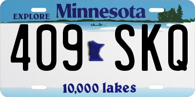 MN license plate 409SKQ