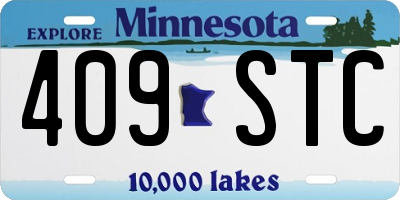 MN license plate 409STC