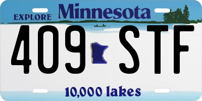 MN license plate 409STF