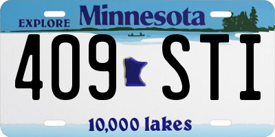 MN license plate 409STI