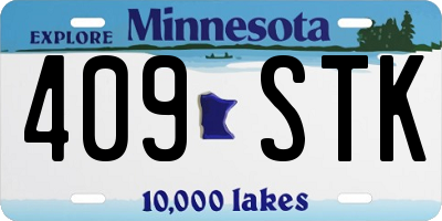 MN license plate 409STK
