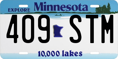 MN license plate 409STM