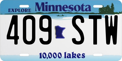 MN license plate 409STW
