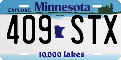 MN license plate 409STX