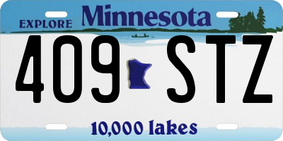 MN license plate 409STZ