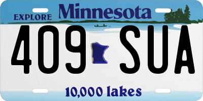 MN license plate 409SUA