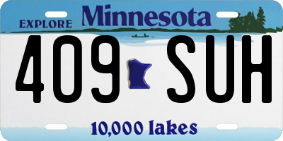MN license plate 409SUH