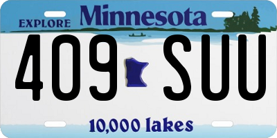 MN license plate 409SUU