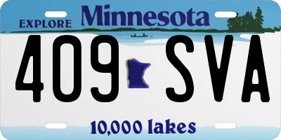 MN license plate 409SVA