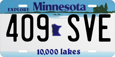 MN license plate 409SVE