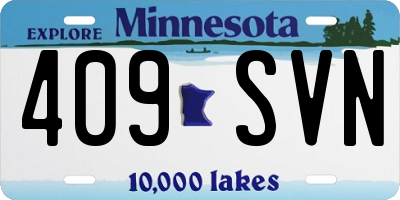 MN license plate 409SVN