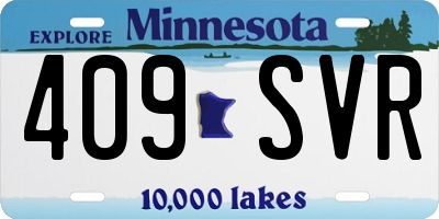 MN license plate 409SVR