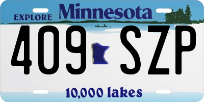 MN license plate 409SZP